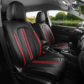 FREESOO Leather Car Seat Covers Full Set, Waterproof Black Seat Covers for Cars Trucks SUV, Luxury Car Seat Covers Front Seat