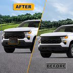 Front Bumper License Plate Frame Bracket Compatible with Chevrolet Chevy Silverado 1500 2022 2023 2024 2025, Black License Fr