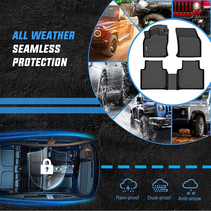 Nilight TPE Floor Mats for Volkswagen Tiguan 2018 2019 2020 2021 2022 2023 2024, All Weather Custom Fit Heavy Duty Floor Liners