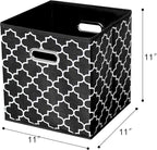 11 Inch Cube Storage Bins , Fabric Cube Organizer Bins with Handle, Foldable Cube Bins for Cloth or Accessary Storage, 11x11x