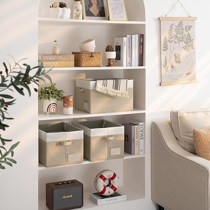 GRANNY SAYS Decorative Storage Baskets for Shelves, Large Fabric Storage Bins, Collapsible Clothing Storage and Organization,