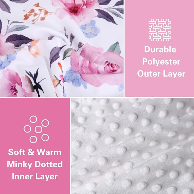 Rquite Car Seat Cover Baby, Carseat Covers Baby Girl, Winter Infant Car Seat Cover, Warm Minky Car Seat Canopy, Baby Carrier 