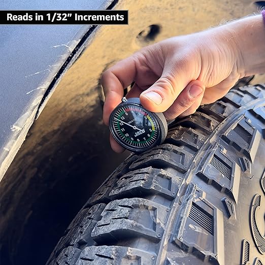 JACO TreadPro Tire Tread Depth Gauge, Dial Type (Reads in 1/32")