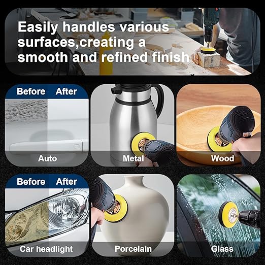 188 PCS 3 Inch Wet Dry Sanding Disc, GOH DODD Headlight Restoration Kit Drill Polishing Kit Sanding Attachment 60-10000 Grit 