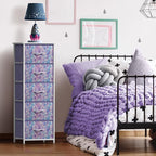 Sorbus Fabric Dresser for Kids Bedroom - Chest of 5 Drawers, Tall Storage Tower, Clothing Organizer, for Closet, for Playroom