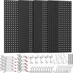 Ultrawall 4 Pack Metal Peg Board Panels with Hooks, Pegboard Wall Tool Organizer for Garage, 84pcs Peg Board with Accessories