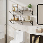 Deep Floating Shelves for Wall,36" Wx10 D Wood Wall Shelves with Metal Brackets,Hanging Storage Floating Shelf for Living Roo