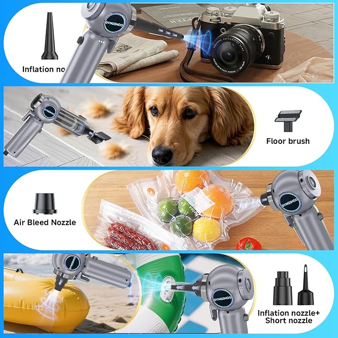 Handheld Car Vacuum Portable Cordless（Equipped with a one-Touch Window Breaker and Seatbelt Cutter ） Car Vacuum Cleaner with 