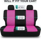 FH Group Automotive Rear Car Seat Covers for SUV, Trucks, Sedan and More - Universal Fit Rear Solid Bench Design Interior Acc