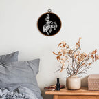 KSDUT Western Cowboy Horse Black Wall Art Decor - Brown Bucking Southwestern Wall Art Canvas Frame Hanging Prints, Mid Centur