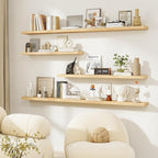 Dreamland 30Inch Floating Shelves for Wall, Rustic Wooden Floating Shelves for Bathroom|Bedroom|Kitchen, 2 Pack Deep Wall Mou