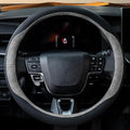 West Llama Customized Auto Car Steering Wheel Cover for Chevy Silverado 1500, 2500, 3500,14.5-15 inch (Gray - Standard Size)