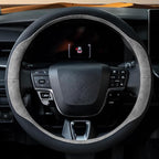 West Llama Customized Auto Car Steering Wheel Cover for Chevy Silverado 1500, 2500, 3500,14.5-15 inch (Gray - Standard Size)