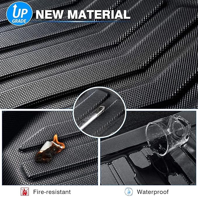 KUST Floor Mats for Ford Edge 2015-2024, All Weather Floor Liners TPE Rubber Mats Ford Edge Accessories High Edge