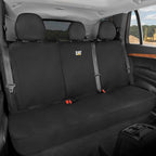 CAT Flexfit™ Black Rear Seat Cover for Car, SUV, & Truck - Durable Canvas Material Back Car Seat Covers 60/40 Split Bench Pro