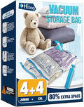 Vacuum Storage Bags Jumbo and XXL, Extra Large Vacuum Seal Bags for Bedding Blankets Comforters Clothing (5J+5XXL)