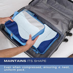 Compression Packing Cubes, 4 Set Packing Cubes for Travel, Travel Essentials for Men, Compressible Package Organizer for Suit