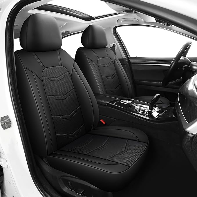 Car Seat Covers,Leather Car Seat Covers,Breathable and Sporty Car Seat Cover,Universal Fit Automotive Seat Covers for Car SUV