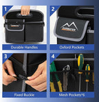 M KARMATER Car Trunk Organizer,Machine Washable PP Materials 3 Compartments Car Storage,95L Waterproof Polyester Cars
