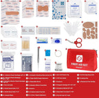 Small First Aid Kit, 150 Piece with Foil Blanket & Scissors, Mini First Aid Bag for Emergency, Home, Camping, Travel, Sports,