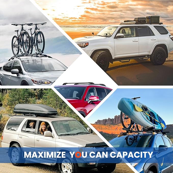 260lbs Roof Rack Cross Bars Compatible with Toyota Grand Highlander/Lexus TX 2024 2025(with Factory Flush Side Rails) Aluminum Crossbars Anty-Sheft Metal Lock Luggage Carrier Kayak Rooftop