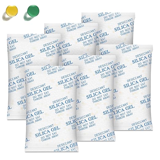 Moisture Absorbers - 50 Gram 22 Packs Silica Gel Packets with Color Indicating, Desiccant Packs for Storage, Food Grade Silic