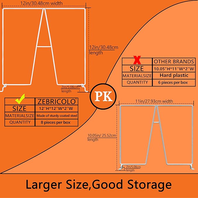 shelf dividers, create 40% more closet space, Set of 8, 12 inch wire shelf dividers, closet organizers and storage,supremely 