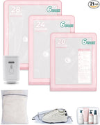 BAGSMART Vacuum Storage Bags with Portable Pump, Travel Space Saver Bags for Clothes, Heavy Duty Compression Bags for Storage