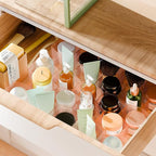Honeycomb Separator Adjustable Drawer Organizer Divider for Underwear Belt-Scarf Socks Organizer (Pink(2pcs))