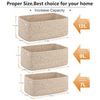 OIASKET 4 Pack Small Storage Shelf Baskets for Organizing, Mini Woven Rope Storage Bins for Towels, Cute Decorative Closet Or