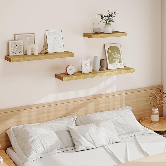 Vivelove 32 Inch Floating Shelves for Wall, 32x9 Display Shelves for Bathroom Living Room Kitchen Bedroom Office Farmhouse Ho