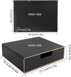 Stackable Organizer Drawer PU Leather Classic Handmade,Organize Home Office Desk Accessories and Sort Letter-Size Paper/a4 Do