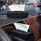 Car Tissue Holder Car Visor Organizer Tissue Box Holder for Car Sun Visor Organizer with Car Vehicle Accessories Essentials Interior for Women Men Black Jellyfish Anchor Skateboard Neon