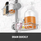 Clawfoot Tub Caddy(Shower Rod Not Included) - Stainless Steel Shower Shelves and Soap Caddy