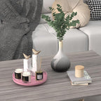 9" Oak Wood Decorative Tray for Home Decor, Tray for Coffee Table Decor Perfume Nightstand Vanity Bathroom Trays for Counter 