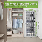 Unjumbly Over the Door Shoe Organizer with 40 Large Breathable Mesh Pockets, Space Saving Shoe Holder, Hanging Shoe Rack for 
