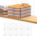 Aolloa 10 PCS Shelf Dividers for Closet Organization Acrylic Clear Closet Shelf Divider for Wooden Shelving Suitable for Wood