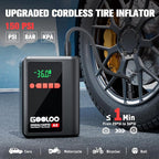 GOOLOO A2 8-in-1 Jump Starter with Air Compressor, Car Battery Booster (Up to 8L Gas/6L Diesel) 150 PSI Cordless Auto-Shutoff Tire Inflator, 12V Supersafe Lithium Jump Box with Jumper Cables