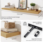 Fun Memories 48 Inch Floating Shelves for Wall - 10 Inch Deep Fireplace Mantel Shelf - Wood Floating Shelves for Wall - Large