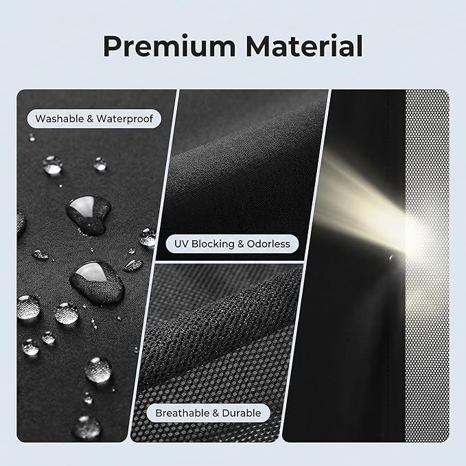 2Pack Car Side Window Curtain Sun Shade,Car Window Shade,Double Layer Sun Shade with Strong Magnets,Universal Sunshade for Cars SUV Trucks(Black-mesh,2PC)