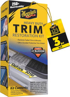 Meguiar's Heavy Duty Trim Restoration Kit - Includes a Cleaning Solution to Deep Clean Plastic and Trim and Protective Trim Shield That Delivers Ultra-Durable Protection with UV Blocking Protection