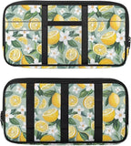 Lemon Car Sun Visor Storage Bag,Scratch-Resistant Car Essentials Tool Pack Car Visor Organizer with Zipper Fits Most Vehicles, SUVs, Trucks