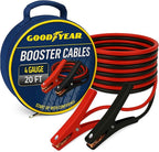 Goodyear Heavy Duty Jumper Cables for Car Battery – 4 Gauge 20 ft Booster Cables with Carrying Case for Cars, Trucks, SUVs, E