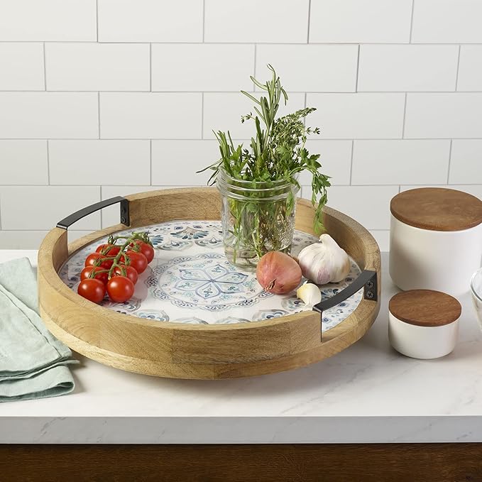 Gourmet Basics by Mikasa Addison Lazy Susan Serving Tray, 14-Inch