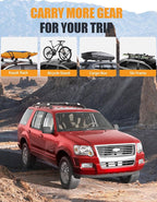 KINGGERI 300LBS Lockable Roof Rack Cross Bars Compatible with Ford Explorer 2011-2015 with Raised Side Rails，Aluminum Roof Rails Crossbars Rooftop Cargo Basket Carrier Bag Luggage Rails