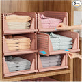SNSLXH 5 Pack Stackable Closet Organizer Box, Multifunctional & Foldable Closet Storage Basket for Bathroom Kitchen Laundry R