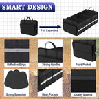 Trunk Organizer for SUV, Large trunk organizer for car, Collapsible Multi-Compartment Car Trunk Organizer, Sturdy Cargo Trunk