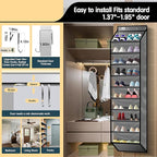 Kotkn 10 Tier Over The Door Organizer - Heavy Duty Hanging Storage Rack with Sturdy Oxford Fabric, Holds 20+ Pairs of Footwea