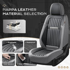 Coverado Car Seat Covers Front Seats, Seat Covers for Cars, Car Seat Protector, 2-Pack Car Seat Cushion Nappa Leather, Waterp