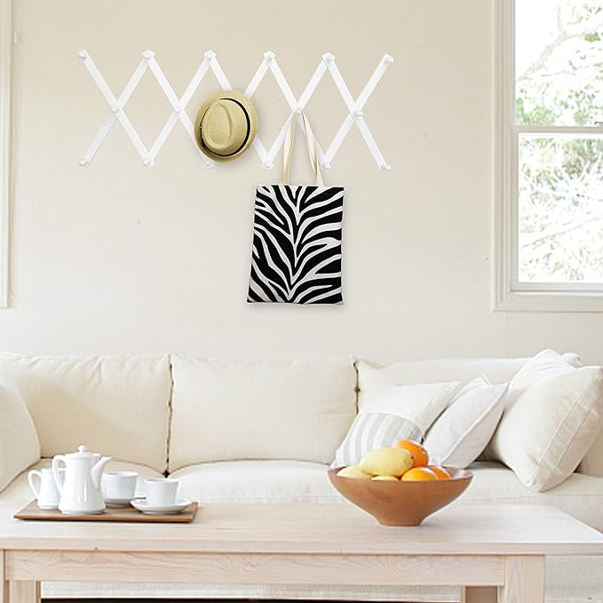 WEBI Accordion Wall Hanger,Expandable Wooden Hat Rack for Wall Mounted Coat Rack,Accordion Hat Hooks Holder for Baseball Caps